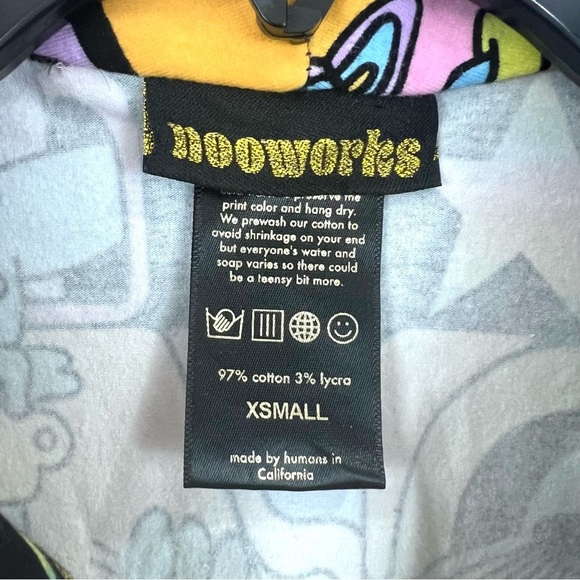 Nooworks Magic Suit One Piece Jumpsuit Colorful Florescent Neon Dreyfus Print - Picture 7 of 11